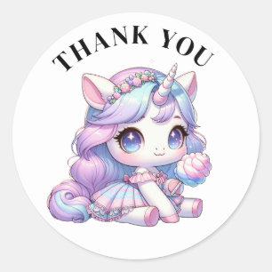 Dank u Eenhoorn Stickers