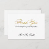 Dank u Eenvoudig script Bedankkaart (Voorkant / Achterkant)