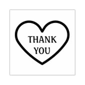 Dank u Eenvoudig Stijlvol Hart Hout Art Stamp Rubberstempel (Afrduk)