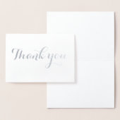 Dank u eenvoudige blanco elegante trendy wit folie kaarten (Display)