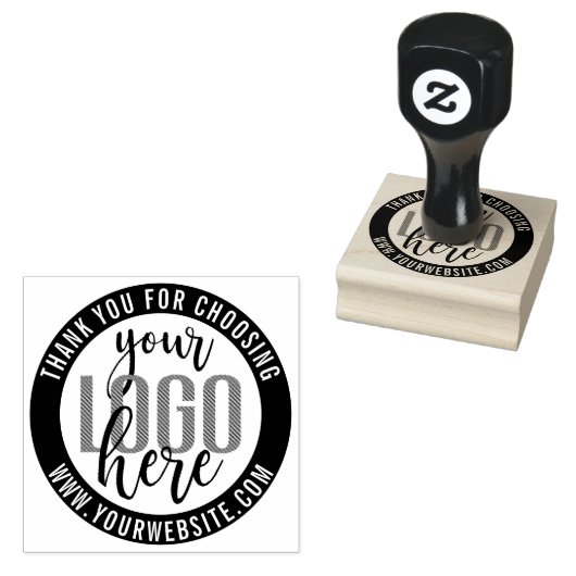 Dank u eenvoudige website Business Logo Rubberstempel (Gestempeld)