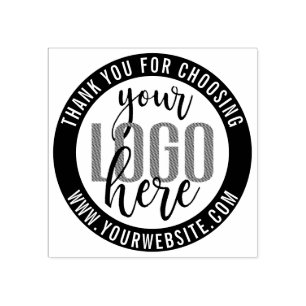 Dank u eenvoudige website Business Logo Rubberstempel