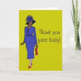 Dank u, eerste dame bedankkaart