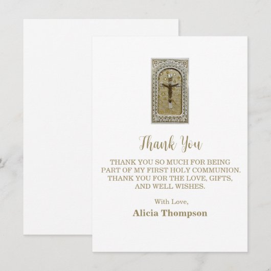 Dank u eerste mededeling (Voorkant / Achterkant)