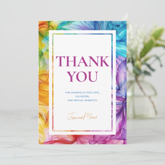 ❤️Dank u Eetherische Bloom Bedankkaart (Staand voorkant)