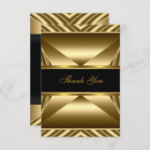 Dank u Elegant 30ste verjaardag Exotisch Rijk Goud Bedankkaart (Voorkant / Achterkant)
