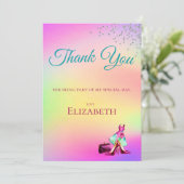 Dank U Elegant Glitter Kleurrijk Kaart (Staand voorkant)