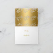 Dank U Elegant Gouden Zilveren Kant Diamanten Over Bedankkaart (Binnen)