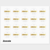 Dank U Elegant Handgeschreven Goud Template Ronde Sticker (Vel)