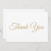 Dank u elegant manuscript gouden witte notitiekaar (Voorkant / Achterkant)
