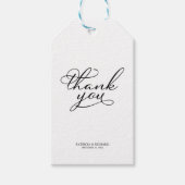 Dank u - Elegant Script Wedding Favor Labels Cadeaulabel (Voorkant)
