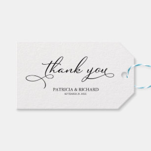 Dank u - Elegant Script Wedding Favor Labels Cadeaulabel