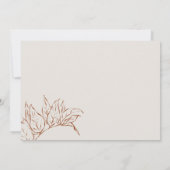 Dank u Elegant Verbrand Sinaasappel Botanische Bla Bedankkaart (Achterkant)