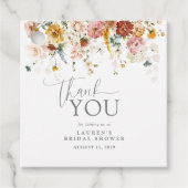 Dank u Elegant Waterverf Flowers Vrijgezellenfeest Bedankjes Labels (Voorkant)