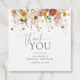 Dank u Elegant Waterverf Flowers Vrijgezellenfeest Bedankjes Labels