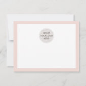 DANK U elegant zakelijk blush roze Bedankkaart (Achterkant)