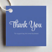 Dank u Elegante Blauwe Handgemaakte Branding Verpa Bedankjes Labels