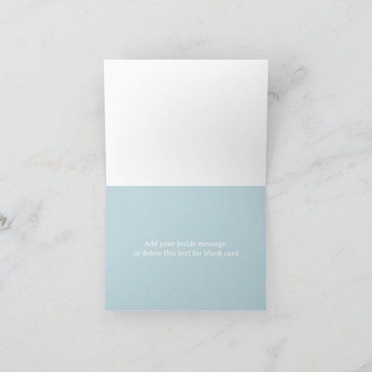 Dank U Elegante Blauwe Paisley Olifant Kaart (Binnen)