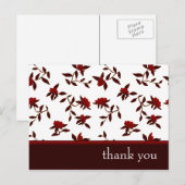 Dank u : Elegante Bloemen : Briefkaart (Voorkant / Achterkant)