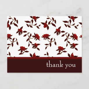 Dank u : Elegante Bloemen : Briefkaart