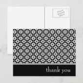 Dank u : Elegante Bloemen : Briefkaart (Voorkant / Achterkant)