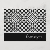 Dank u : Elegante Bloemen : Briefkaart (Voorkant)