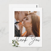  Dank u Elegante Chic Foto  Briefkaart (Voorkant / Achterkant)