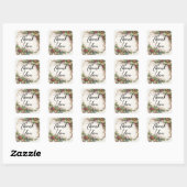 Dank U Elegante Fruit Groene Slinger  Vierkante Sticker (Vel)