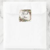 Dank U Elegante Fruit Groene Slinger  Vierkante Sticker (Tas)