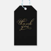 Dank u - Elegante gouden folie bruiloft gunst Labe Cadeaulabel (Voorkant)