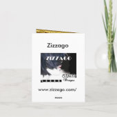 Dank u Elegante Rode Gouden Zwarte Bedankkaart (Achterkant)