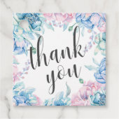 Dank u Elegante Waterverf Bloemenboerderij Bedankjes Labels (Voorkant)