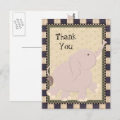 Dank u Elephant Cartoon Briefkaart (Voorkant / Achterkant)