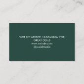 Dank u Emerald Green korting hart Visitekaartje (Achterkant)