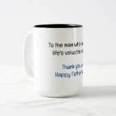 Dank u en Happy Vaderdag Tweekleurige Koffiemok (Voorkant links)