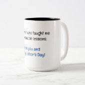 Dank u en Happy Vaderdag Tweekleurige Koffiemok (Voorkant rechts)