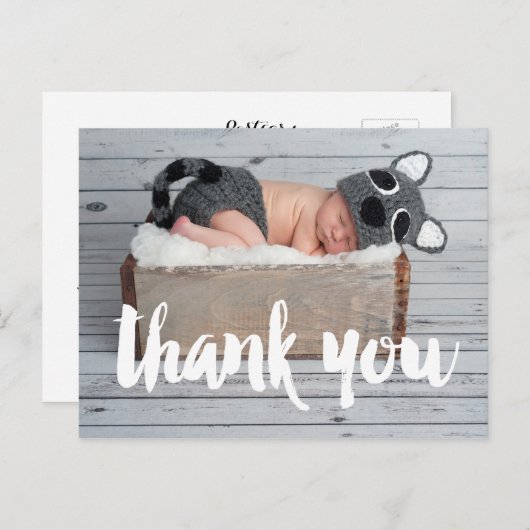 Dank u en het Briefkaart van de Aankondiging van d (Voorkant / Achterkant)