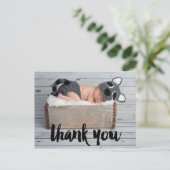 Dank u en het Briefkaart van de Aankondiging van d (Staand voorkant)