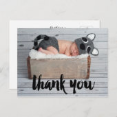 Dank u en het Briefkaart van de Aankondiging van d (Voorkant / Achterkant)