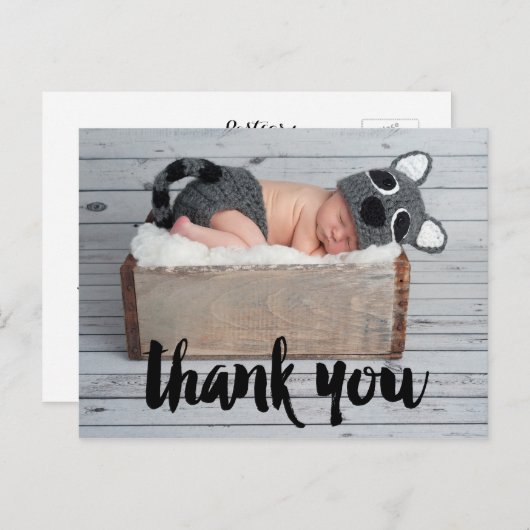 Dank u en het Briefkaart van de Aankondiging van d (Voorkant / Achterkant)