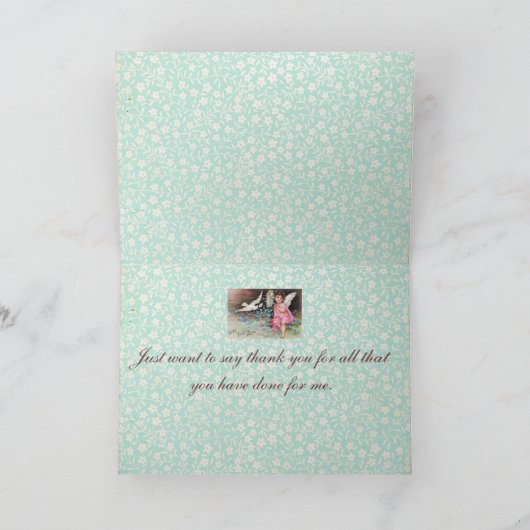 Dank u engelenkaart bedankkaart (Binnen)