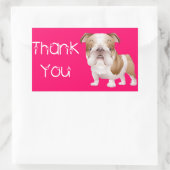 Dank u Engels Bulldog Puppy Dog Roze Stickers (Tas)