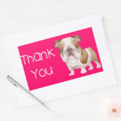 Dank u Engels Bulldog Puppy Dog Roze Stickers (Envelop)