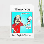Dank u - Engelse Leraar Bedankkaart (Voorkant)