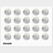 dank u faux glitter classic ronde sticker (Vel)