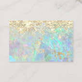 dank u faux glitter opal achtergrond visitekaartje (Achterkant)