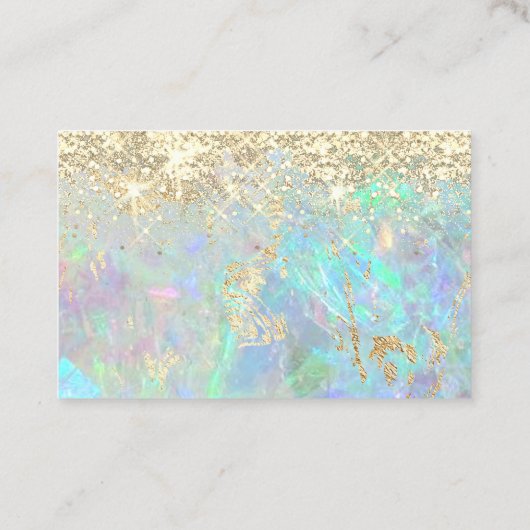 dank u faux glitter opal achtergrond visitekaartje (Achterkant)