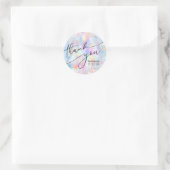 dank u faux holografische faux glitter ronde sticker (Tas)