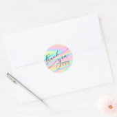 dank u faux holografische pastel ronde sticker (Envelop)