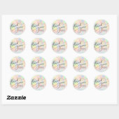 Dank u Faux Iridescent Opal Ronde Sticker (Vel)